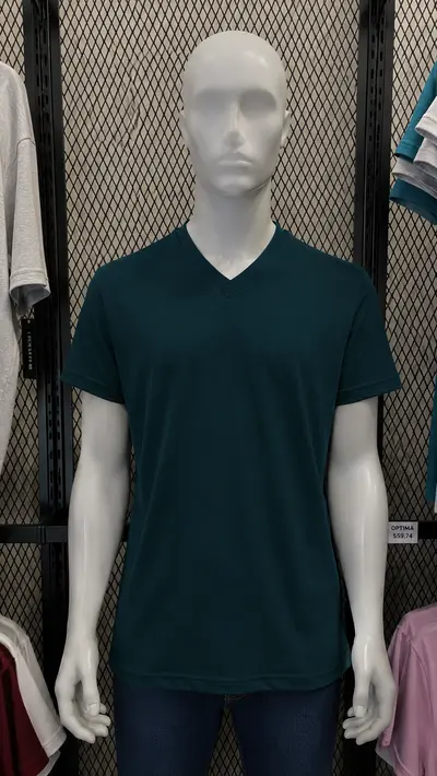 Playera Cuello V azul marino Cancún