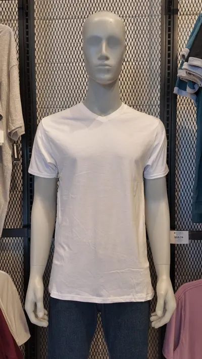 Playera Cuello V blanca Cancún