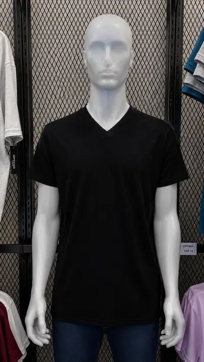 Playera Cuello V negra Cancún