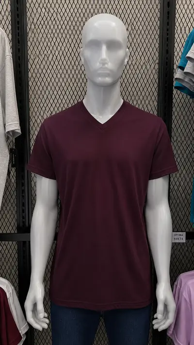 Playera Cuello V vino Cancún