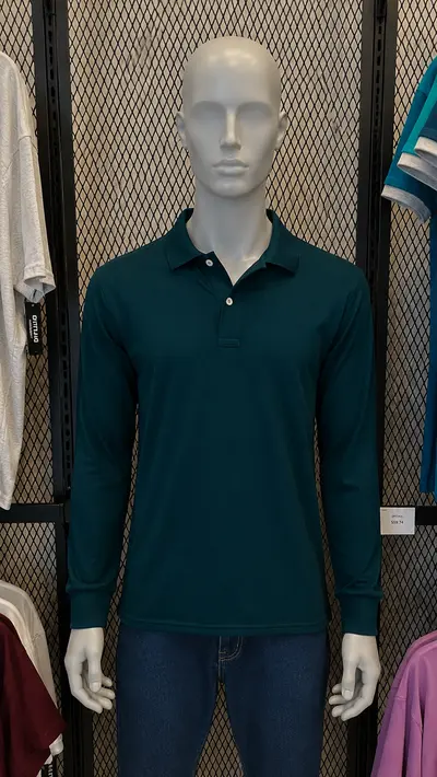 Polo Manga Larga azul marino Cancún