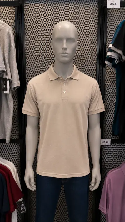 Polo algodón beige Cancún