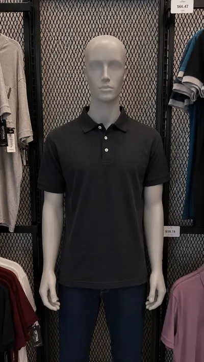 Polo algodón negro Cancún